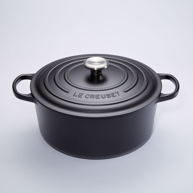 Cocotte ronde signature noir Le Creuset | La Redoute Barbecue le creuset | La Redoute