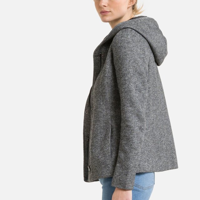 Hooded jacket, dark grey, Only | La Redoute