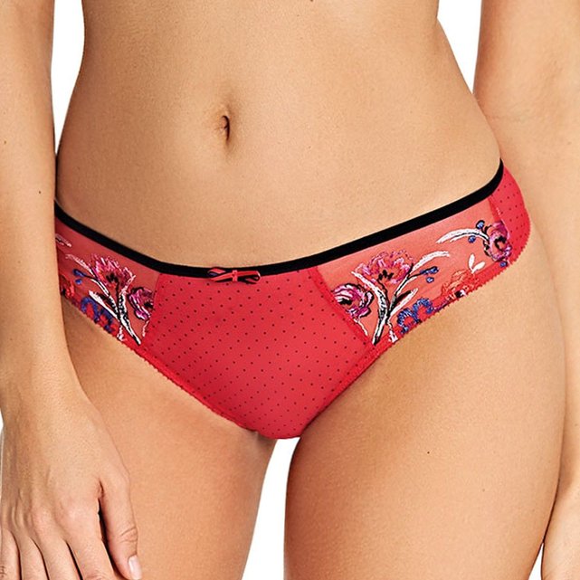 String Tanga Pois Et Broderies Carnival Fever Rou