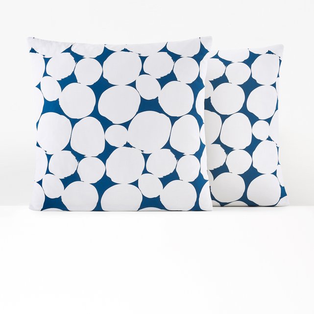 Glenans Pillowcase In Nautical Print Cotton Blue Print White La
