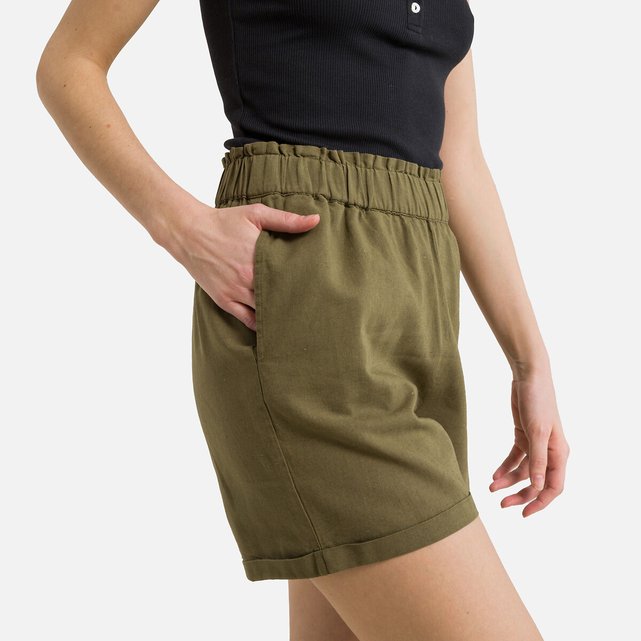 High waisted khaki discount shorts