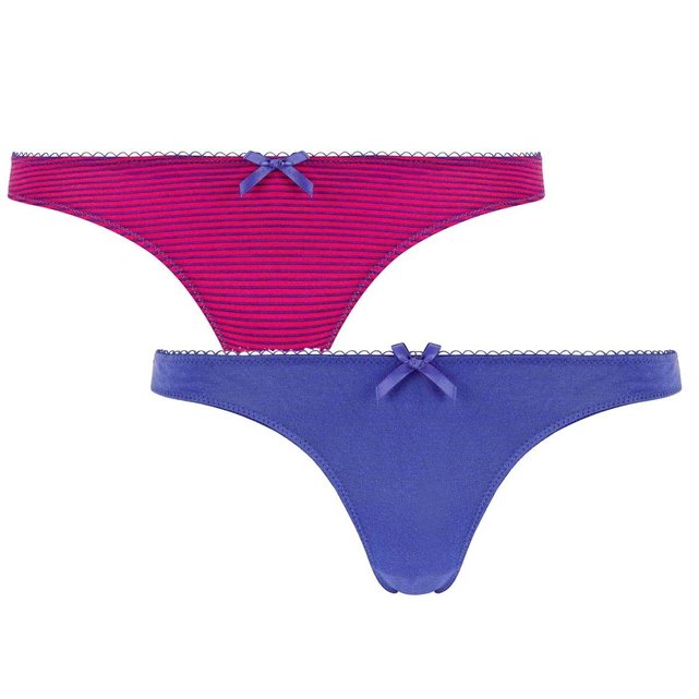 String double stripes (lot de 2) rayé rose + bleu Pomm ...