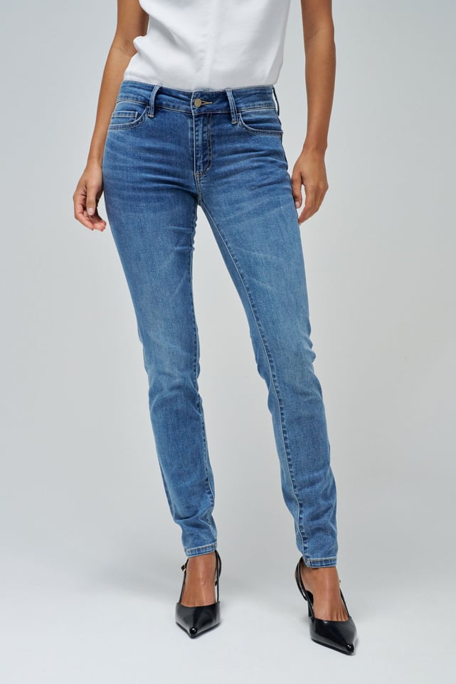 Jean Femme Newplay Skinny Turn Ups Taille 30 Jambe 31 Délavé Bleu Moyen - Occasion Très Bon état