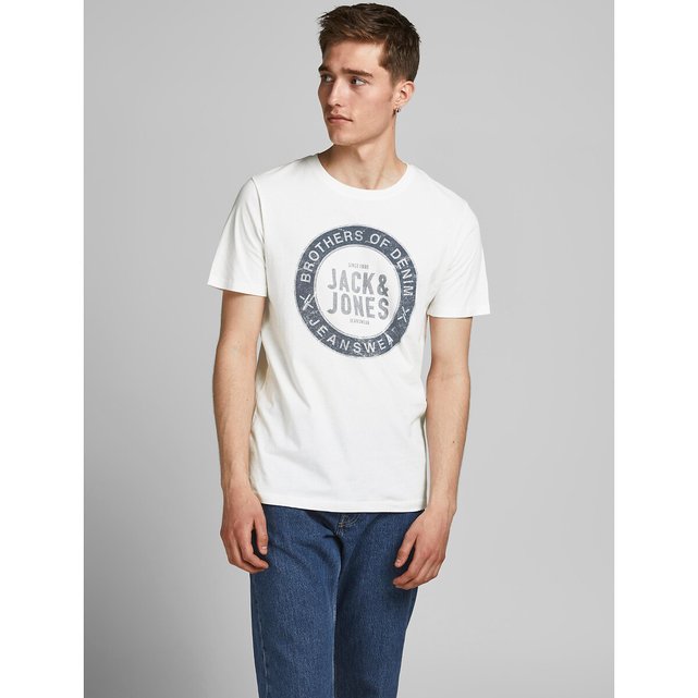 Jack & Jones Originals T-Shirt Jortraffic Mar19 Mens Casual Chest Logo Print Tee 