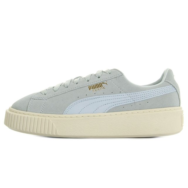 puma suede platform grise