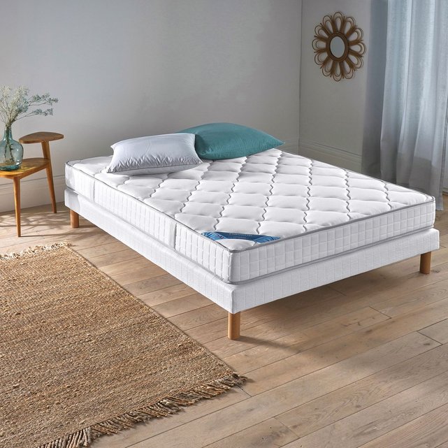 Ensemble Matelas Mousse Hr Sommier Blanc Reverie La Redoute