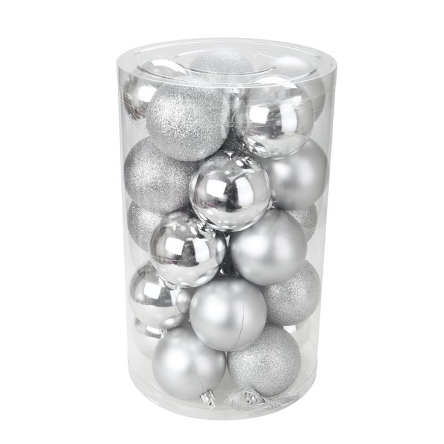 Kit De 25 Boules De Noel Argent