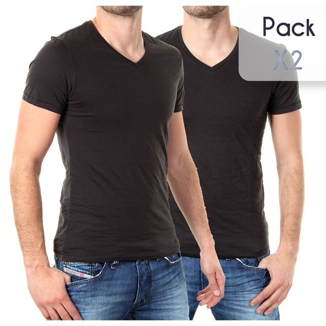 Tee shirt pack col v *2 noir Levi s La Redoute