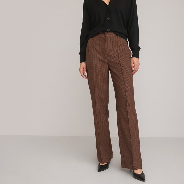 Be Beau Brown Wide Leg Puddle Trousers  Matalan