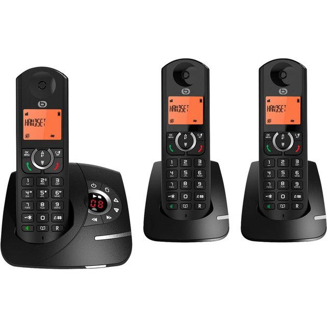 Telephone Sans Fil Tribu Trio Repondeur Essentiel B La Redoute
