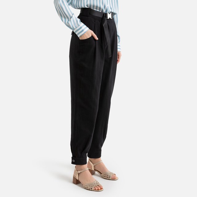 linen cigarette trousers