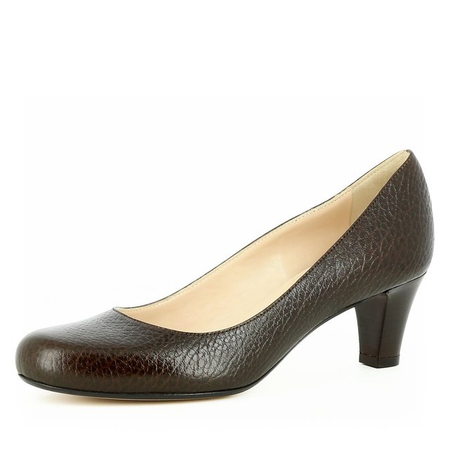 escarpin marron bout rond