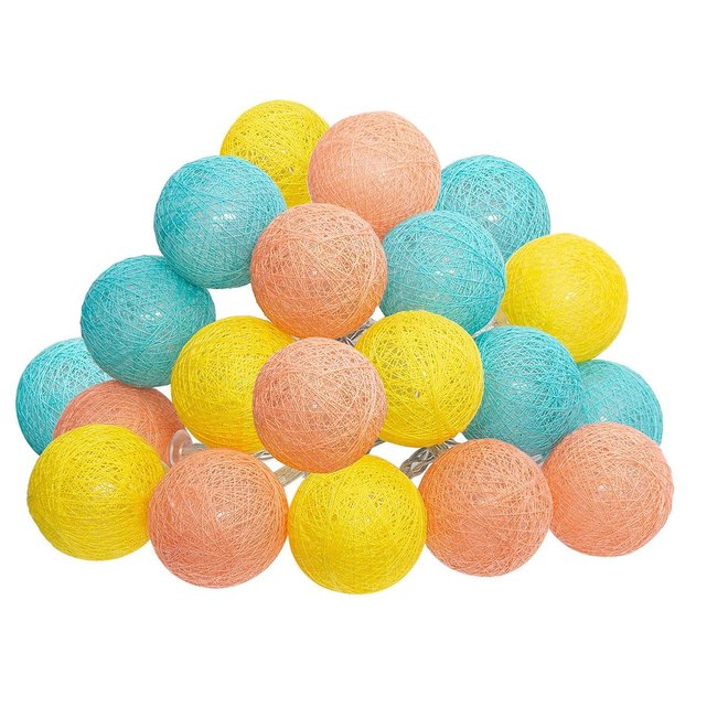 Guirlande Lumineuse 10 Boules Led A Piles Jaune Atmosphera La Redoute