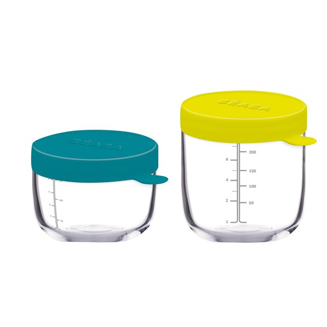 Pots De Conservation En Verre Lot De 2 250 Ml Beaba Bleu Jaune La Redoute Pots De Conservation En Verre Lot De 2 250 Ml Beaba Bleu Jaune La Redoute