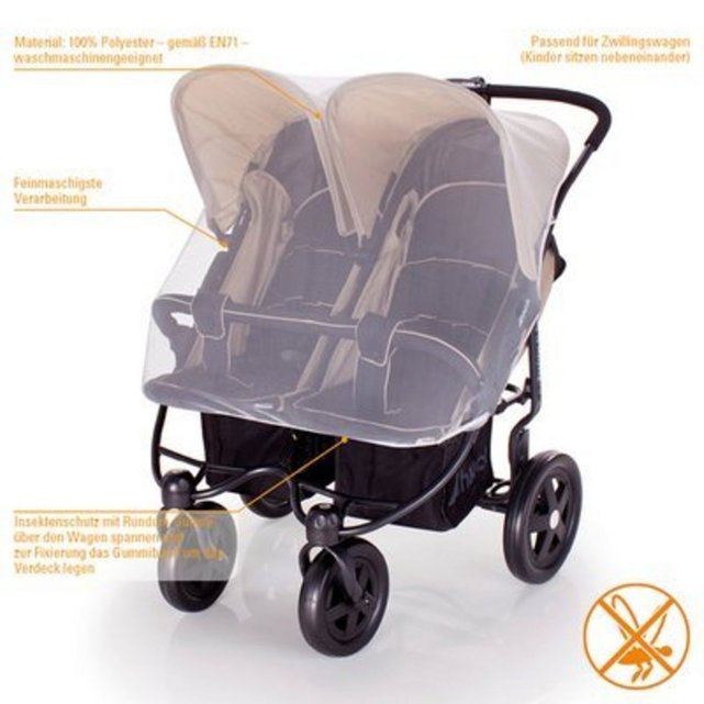 DIAGO La moustiquaire pour poussette jumeaux accessoires pour poussette DIAGO
