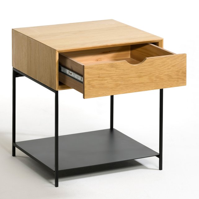 Mambo Oak Veneer Bedside Table