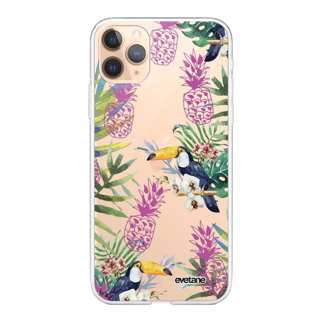 Coque 360 apple iphone 11 pro max 360 intégrale transparente jungle tropicale ecriture tendance