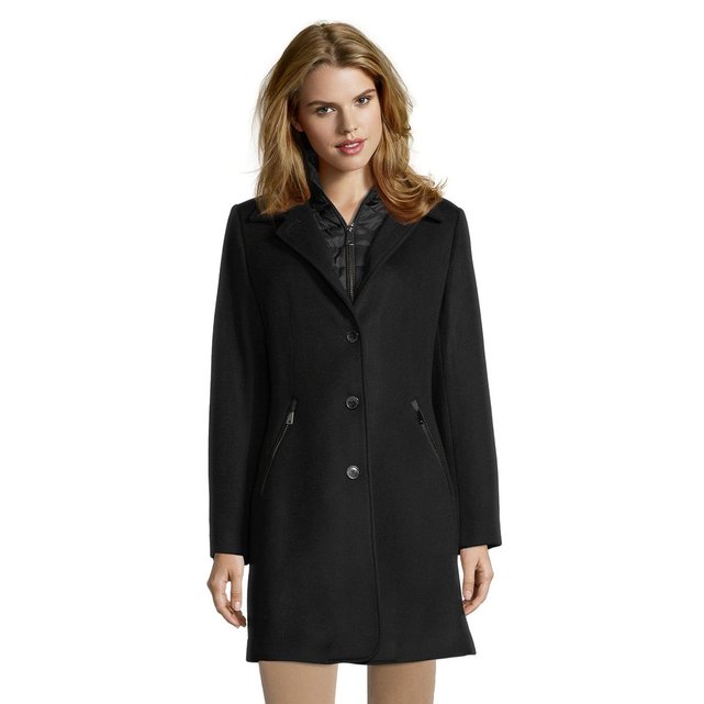 Manteau en laine noir Betty Barclay | La Redoute Manteau en laine noir Betty Barclay | La Redoute