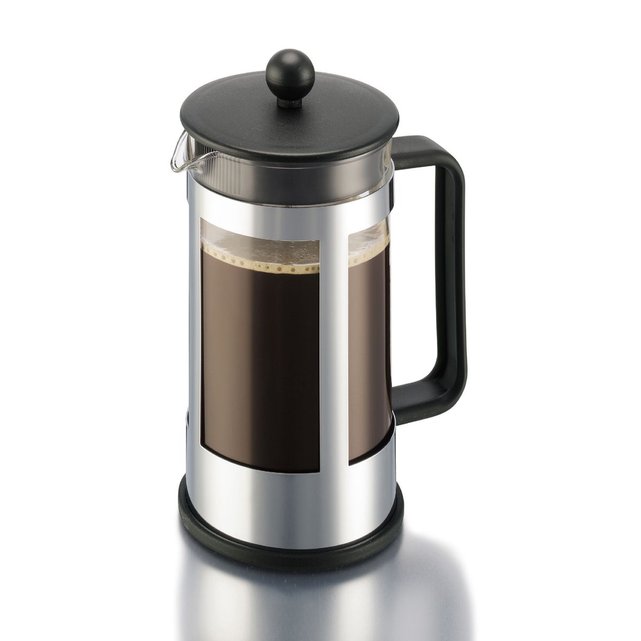 Cafetière à piston kenya métal 1978 01 métal Bodum | La Redoute Cafetière à piston Kenya BODUM, 8 tasses, 1,0l avec 2 verres