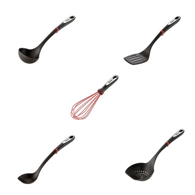 Set De Ustensiles Ing Nio Noir Rouge Tefal La Redoute