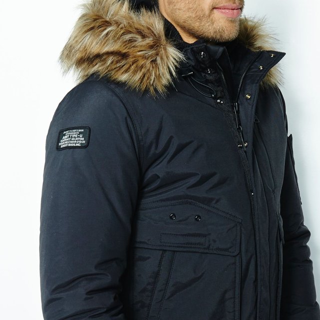 Blouson chaud à capuche tornado Schott | La Redoute Blouson chaud à capuche tornado Schott | La Redoute