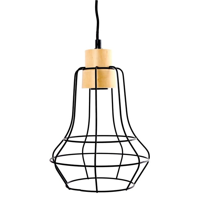 Poire En Noir Suspension Lampe Forme Métal H30cm CBoeWrxd