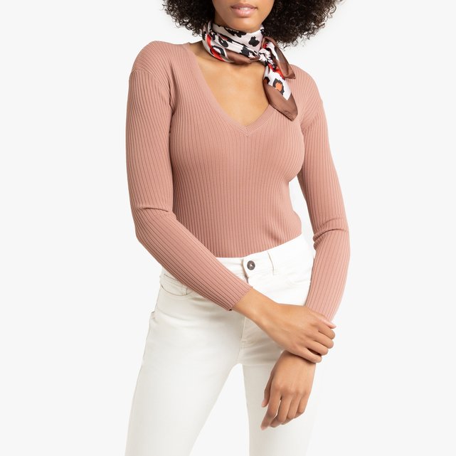 Skinny Ribbed V Neck JumperSweater Skinny Ribbed V Neck JumperSweater