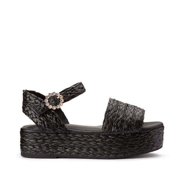 Flatform sandals , black, La Redoute Collections | La Redoute