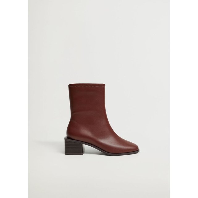 bottines bordeaux mango