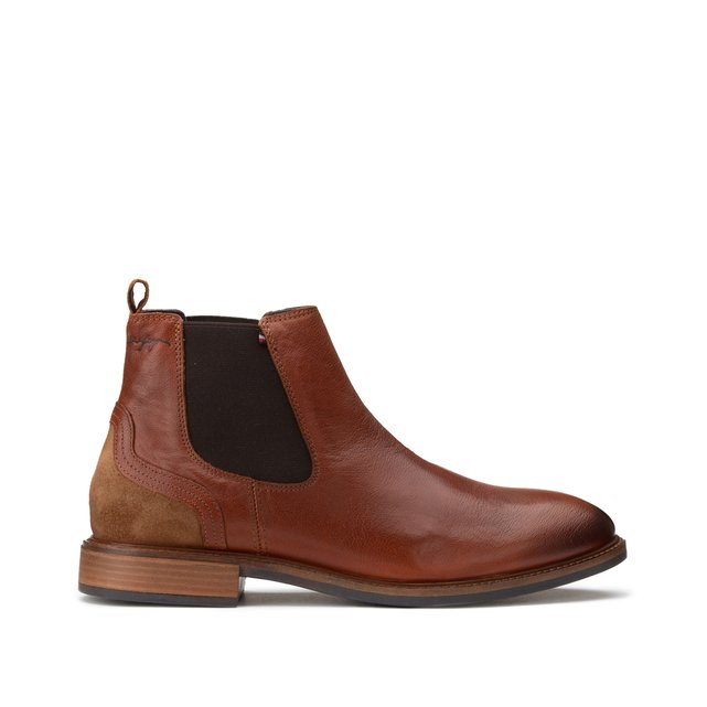 tommy hilfiger boots cognac