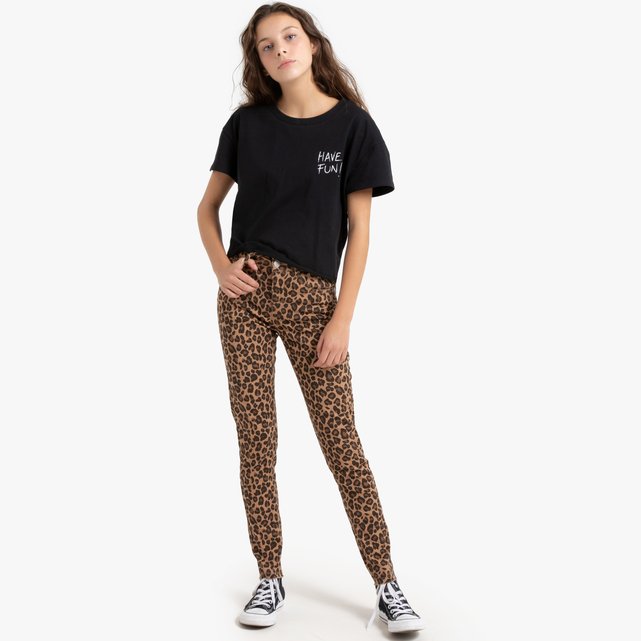 animal print skinny pants