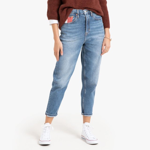 Jean boyfriend taille haute stone délavé Tommy Jeans | La ...