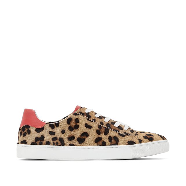 trainers with leopard print detail