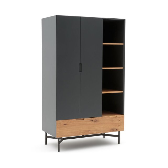 Armoire Penderie Lingere Lora Gris Anthracite La Redoute Interieurs La Redoute