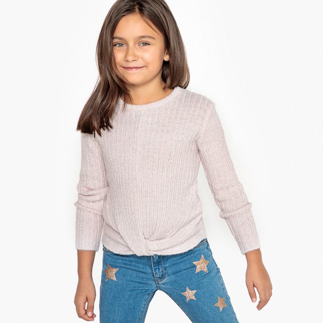 Shimmering Jumpersweater With Detail On Front 3 12 Years Pink La