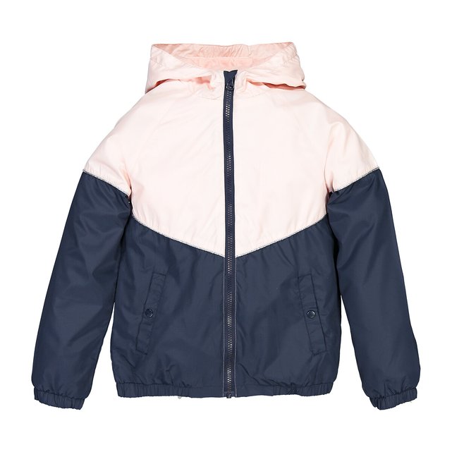 navy blue windbreaker with hood