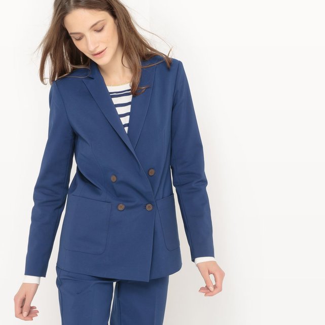 Veste de tailleur double boutonnage, coton La Redoute ...