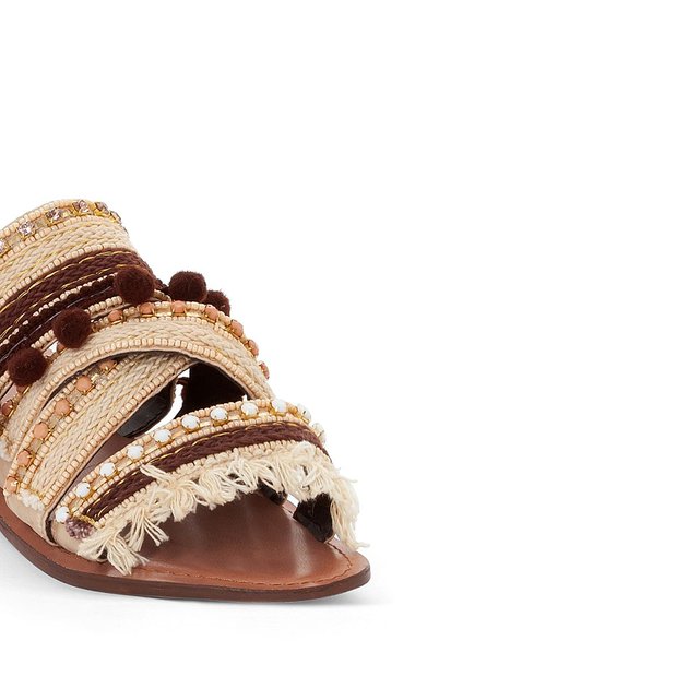 camel Redoute beige Mules La Redoute Collections La bohème xfIHgqwHnE