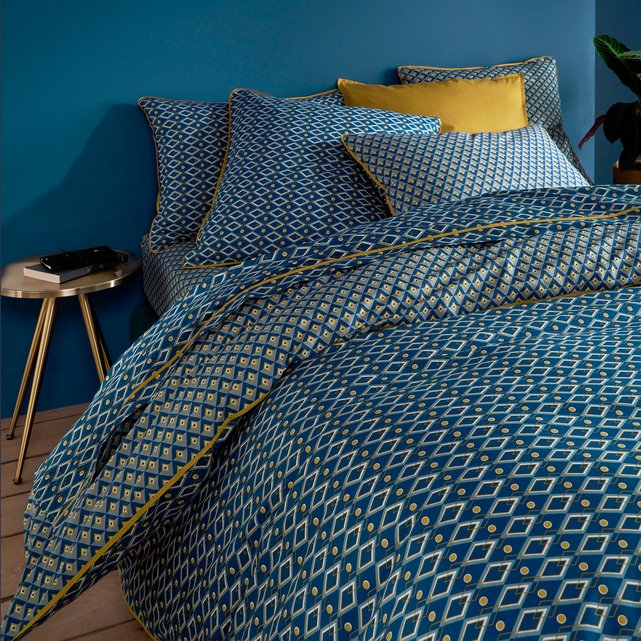 Palazzo Duvet Cover In Pure Cotton Blue Print La Redoute