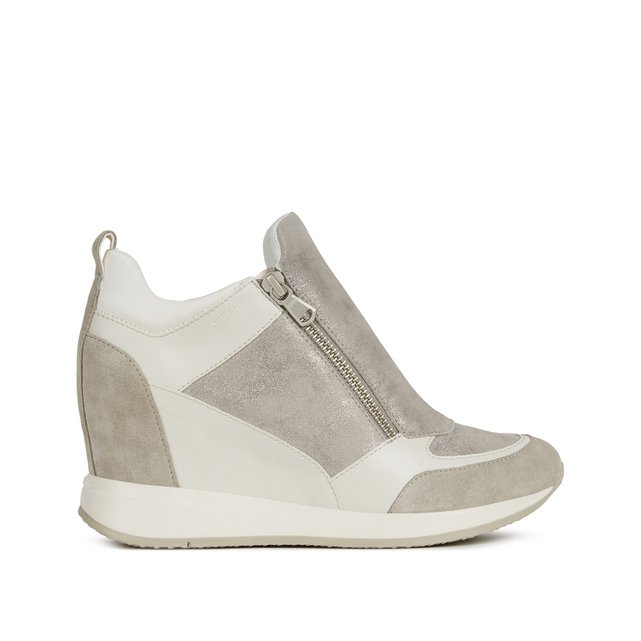 Nydame suede chunky trainers with wedge 