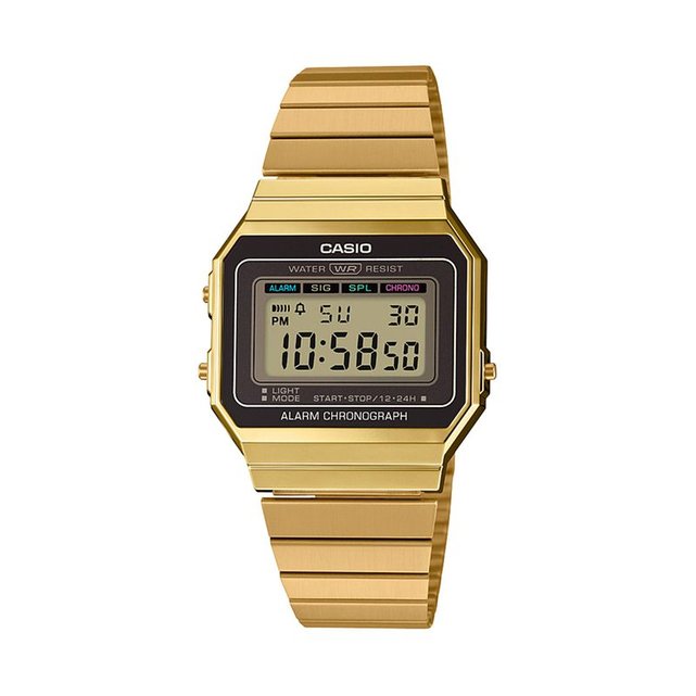 Montre Vintage Digital en Acier Noir Montre Vintage Digital en Acier Noir