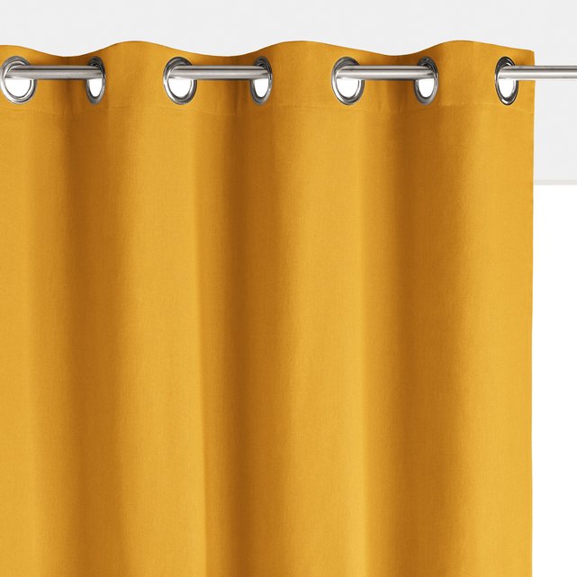 Scenario Cotton Single Lined Blackout Curtain With Eyelets La