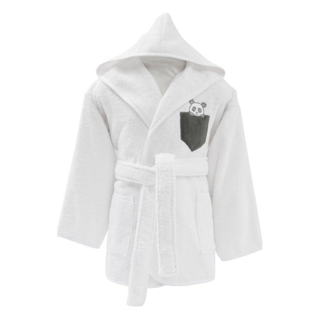 Peignoir Enfant Brode 450gr M Panda Sensei Maison La Redoute