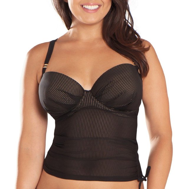 Debardeur De Bain Tankini Raye A Armatures Onyx Noir Curvy Kate Swim La Redoute