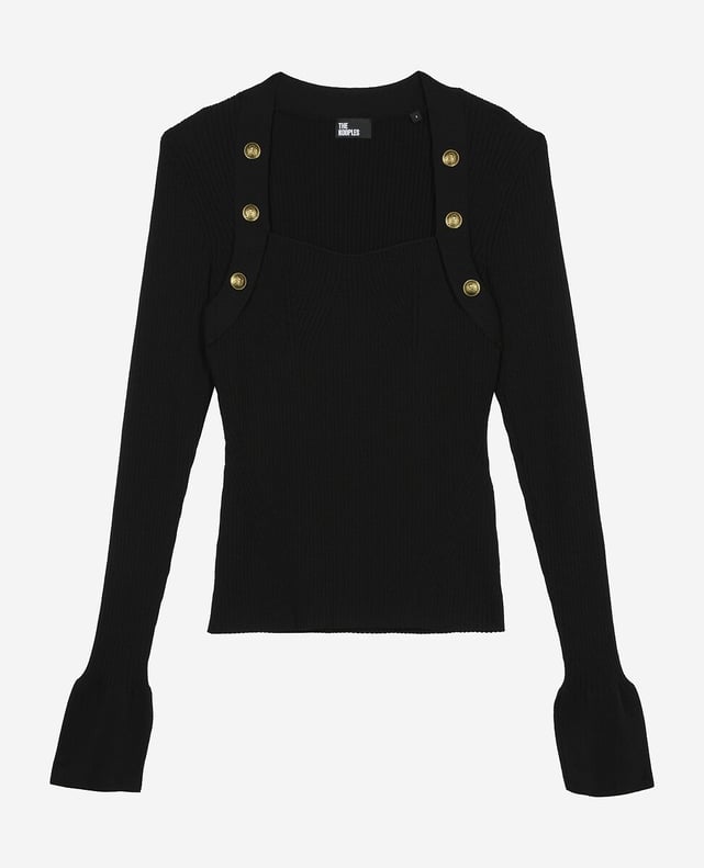 Gilet Texturé The Kooples - Noir Et Blanc - Taille S - Occasion Très Bon état