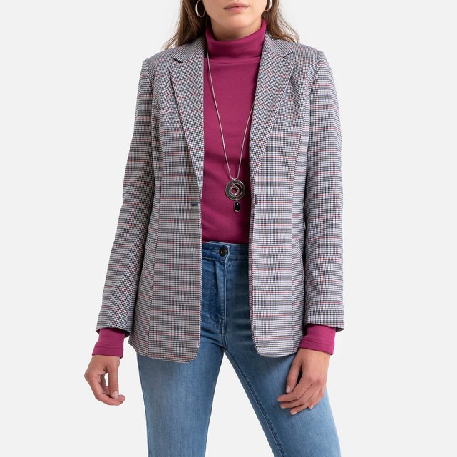 houndstooth check jacket