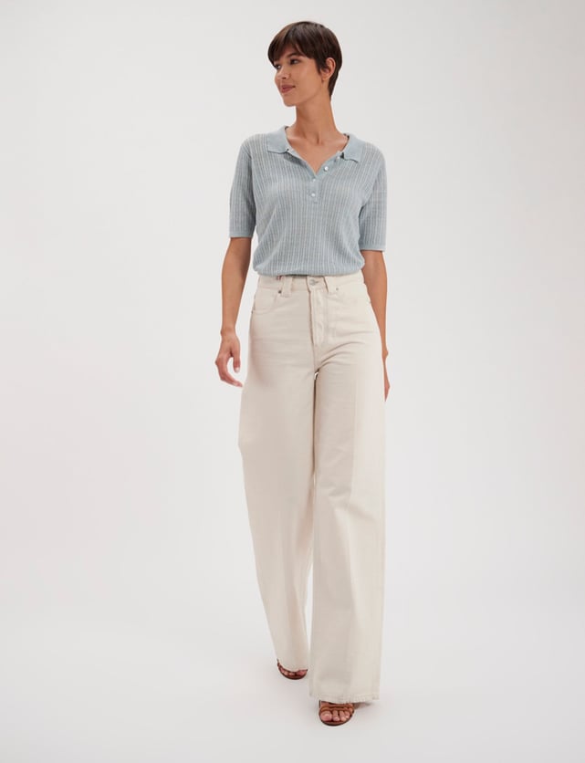 Jean Vintage INES DE LA FRESSANGE - Taille 42 - Couleur Jaune - Occasion Très Bon état