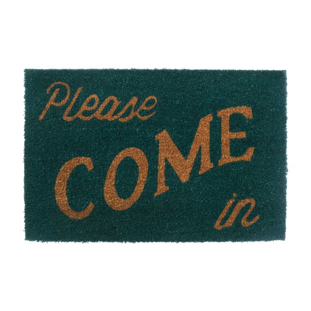 Please Come In Coir Doormat Green So Home La Redoute