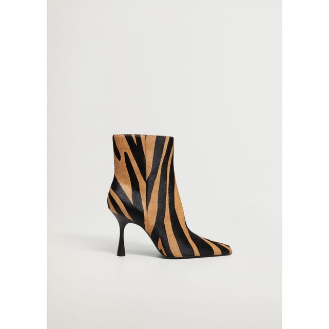 mango bottines rouge