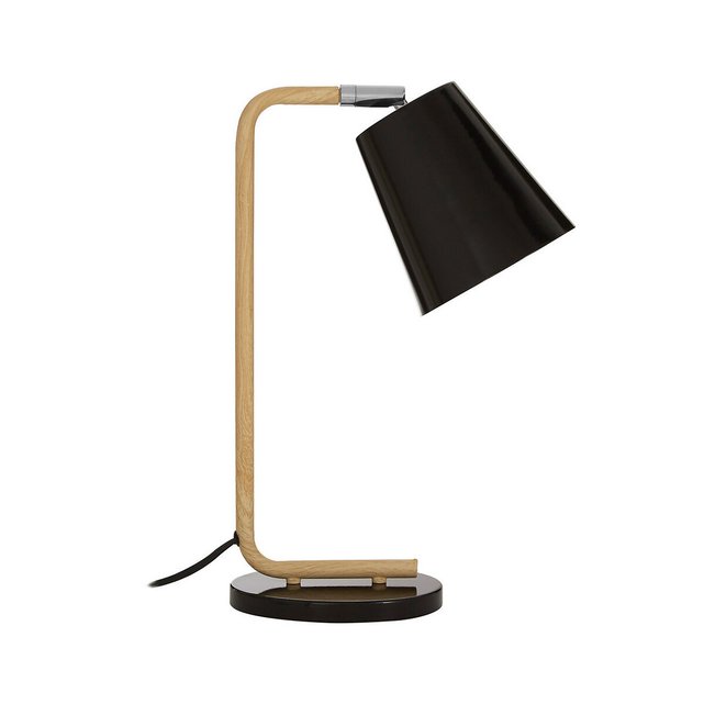 Black Metal Wood Table Lamp Black Premier La Redoute